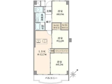 【神奈川県/横浜市港北区大豆戸町】菊名ハイツ 1号館 間取り図