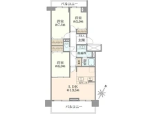【神奈川県/横浜市都筑区南山田】港北パークヒルズ壱番館 間取り図