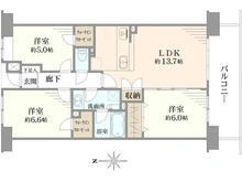 【神奈川県/横浜市港北区新吉田東】グレーシア港北綱島 間取り図