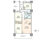 【神奈川県/横浜市港北区樽町】ナイスベルクール横濱綱島 間取り図