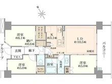 【神奈川県/横浜市港北区綱島東】シティテラス横濱綱島シーズンズ 間取り図