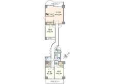 【神奈川県/横浜市港北区新横浜】新横浜シティハイツ壱番館 間取り図