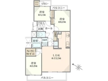 【神奈川県/横浜市港北区大豆戸町】ヒルトップ菊名 B棟 間取り図