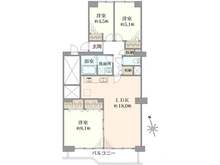 【神奈川県/横浜市港北区下田町】日吉第弐ハイム B棟 間取り図
