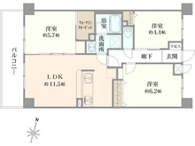 【神奈川県/横浜市港北区新吉田東】ルピナス綱島弐番館 間取り図