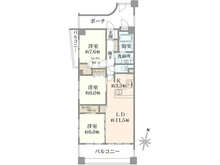 【神奈川県/横浜市港北区菊名】ラ・ベル菊名 間取り図