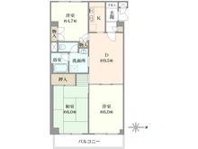 【神奈川県/横浜市港北区綱島西】ニックハイム綱島第3 間取り図