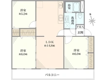 【神奈川県/横浜市港北区箕輪町】東急日吉マンション 間取り図