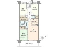 【神奈川県/横浜市港北区樽町】クレストフォルム綱島ガーデンコート 間取り図