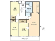 【神奈川県/横浜市金沢区釜利谷東】コスモ金沢文庫ルシード 間取り図