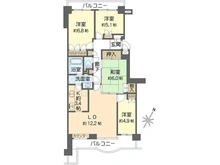 【神奈川県/横浜市金沢区泥亀】パークシティ金沢八景 D棟 間取り図