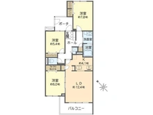 【神奈川県/横浜市金沢区釜利谷南】ウッドパーク金沢文庫 3号棟 間取り図