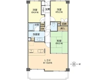 【神奈川県/横浜市港南区最戸】上大岡ガーデニア 弐番館 間取り図