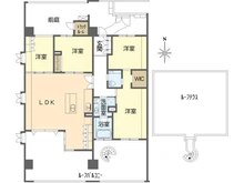 【神奈川県/横浜市金沢区大川】レイディアントシティ横濱 カルティエ5 間取り図