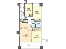 【神奈川県/横浜市磯子区磯子】クリオ磯子 弐番館 間取り図