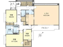【神奈川県/逗子市小坪】コスモミロス逗子 M棟 間取り図
