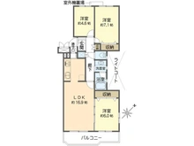 【神奈川県/横浜市金沢区堀口】メゾン横浜能見台 C棟 間取り図