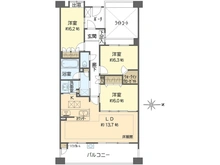 【神奈川県/横浜市港南区大久保】クリオ上大岡西 壱番館 間取り図