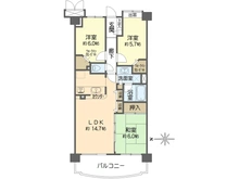 【神奈川県/横浜市金沢区西柴】ビクトリアヒルズ横濱サウス F棟 間取り図