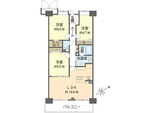 【神奈川県/横須賀市本町】横須賀汐入ハイム 1号棟 間取り図