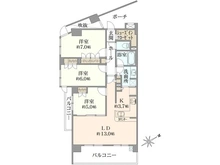 【神奈川県/横浜市栄区笠間】レーベンハイム大船パルティール 間取り図