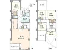 【神奈川県/鎌倉市植木】東急ドエルアルス鎌倉植木B棟 間取り図