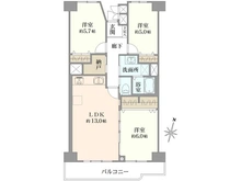 【神奈川県/横浜市栄区笠間】第2大船パークタウン D棟 間取り図