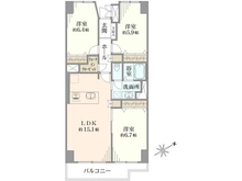 【神奈川県/横浜市栄区笠間】大船パークタウン G棟 間取り図