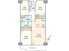 【神奈川県/横浜市栄区笠間】大船パークタウン B棟 間取り図