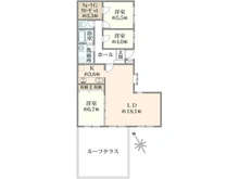 【神奈川県/横浜市港南区日野中央】クレール洋光台テラスハウス レフトウイング 間取り図
