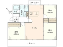【神奈川県/横浜市港南区港南台】港南台つぐみ団地 13号棟 間取り図