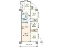 【神奈川県/茅ヶ崎市浜之郷】ダイアパレス茅ケ崎鶴嶺 間取り図