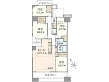 【神奈川県/横浜市栄区笠間】ガーデンアソシエ B棟 間取り図