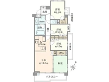 【神奈川県/横浜市都筑区大丸】グランノア港北の丘 21番館 間取り図