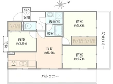 【神奈川県/川崎市宮前区宮崎】マイキャッスル宮崎台 間取り図
