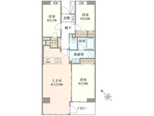 【神奈川県/横浜市都筑区仲町台】プロムナード仲町台 1号棟 間取り図