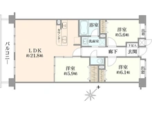 【神奈川県/川崎市宮前区犬蔵】マイキャッスルたまプラーザII 間取り図