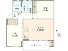 【神奈川県/横浜市青葉区美しが丘】たまプラーザ団地 4街区7号棟 間取り図