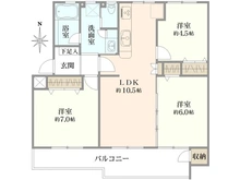 【神奈川県/横浜市青葉区美しが丘】たまプラーザ団地 3街区6号棟 間取り図