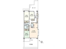 【神奈川県/横浜市青葉区市ケ尾町】クリオ市ヶ尾弐番館 間取り図