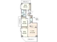 【神奈川県/横浜市青葉区美しが丘】グレイスたまプラーザII 間取り図