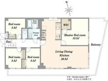 【神奈川県/川崎市多摩区宿河原】プランドール宿河原 間取り図