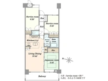 【神奈川県/川崎市宮前区犬蔵】コージーコートたまプラーザ 間取り図