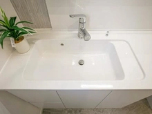 【神奈川県/川崎市宮前区けやき平】宮前平グリーンハイツ45号棟 洗面室：化粧洗面台