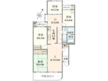 【神奈川県/横浜市都筑区荏田南】かしの木台ハイツ7号棟 間取り図