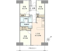 【神奈川県/横浜市都筑区仲町台】プロムナード仲町台 1号棟 間取り図