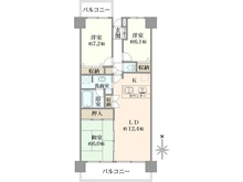 【神奈川県/横浜市都筑区南山田】港北ニュータウンパークサイドハイツ　 壱番館 間取り図
