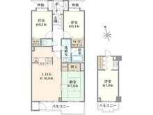 【神奈川県/川崎市宮前区野川台】ベルグ　グランデ鷺沼　パークフロント 間取り図