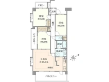 【神奈川県/川崎市宮前区有馬】ライオンズマンション鷺沼フォレストヒルズ　ノースウィング 間取り図