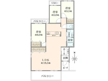【神奈川県/横浜市都筑区荏田南】しいの木台ハイツ 2号棟 間取り図